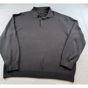 Daniel Bishop Silk Blend Polo Sweater Men's XL Long Sleeve